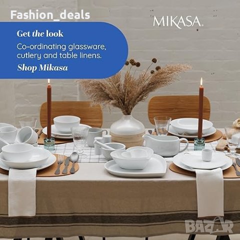 Нов комплект Порцеланови Чинии MIKASA Chalk - Сет 4 броя Подарък, снимка 7 - Други стоки за дома - 42833897