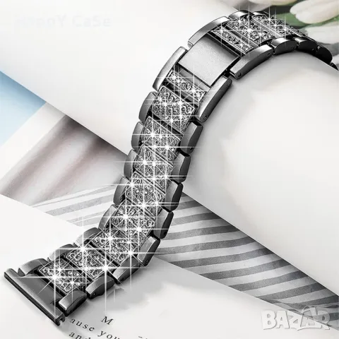 DIAMOND STEEL Каишка за смарт часовник Huawei Watch/Samsung/Apple/Xiaomi/Garmin/Amazfit/Casio/Honor, снимка 5 - Каишки за часовници - 47884823