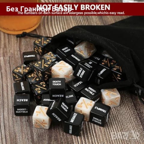 Нови 48 броя MTG зарчета броячи за Magic The Gathering с торбичка за настолни игри 16 мм, снимка 7 - Настолни игри - 54209318