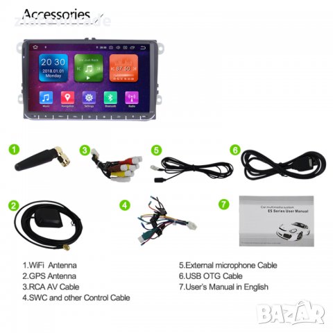 VOLKSWAGEN VW PASSAT GOLF RNS510/ RNS810 - 9" BUTTONS SKODA SEAT Андроид НАВИГАЦИЯ, снимка 12 - Аксесоари и консумативи - 31926906