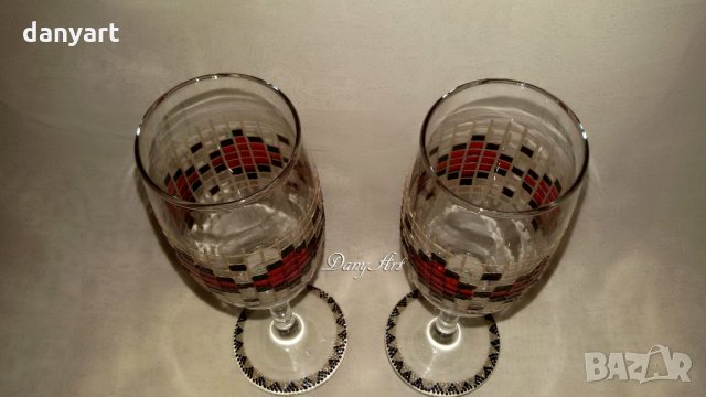 Двойка чаши за вино "Шевица", снимка 8 - Чаши - 27287486