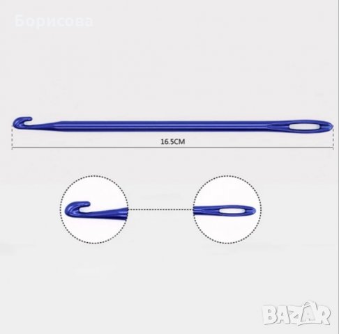 Комплект 11бр тунизийски куки за плетене на една кука, снимка 5 - Други - 31205404