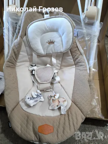  Бебешка люлка с 5 настройки на скоростта, Два цвята, снимка 6 - Детски люлки - 47972907