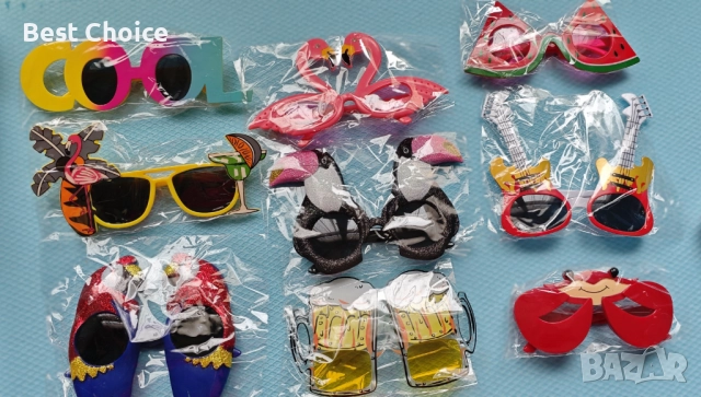 Комплект хавайски тропически парти очила, детски, снимка 7 - Други игри - 52587540