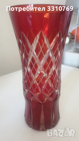 Прекрасни кристални вази Бохемия. , снимка 11 - Вази - 52547260
