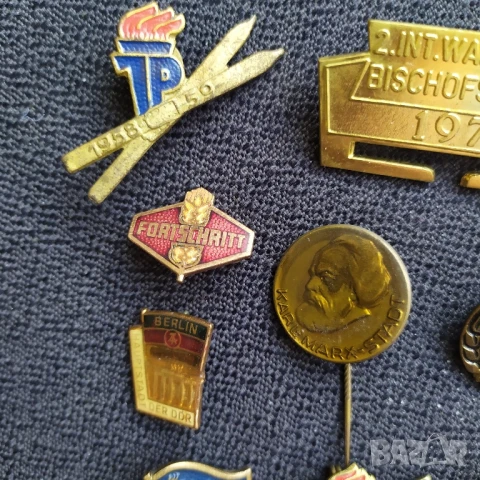 12 германски бронзови соц. значки, снимка 4 - Колекции - 50997425