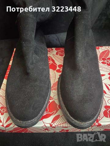 Високи велурени ботуши, снимка 3 - Дамски ботуши - 52316369