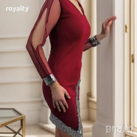 Дамска официална червена рокля, снимка 2 - Рокли - 50168772