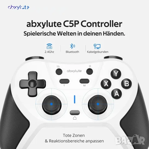 Безжичен геймпад C5P Hall Effect за PC и конзоли, снимка 3 - Аксесоари - 55748547