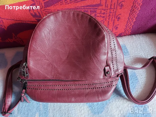 Дамско кожена раница