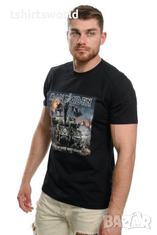 Нова мъжка тениска на музикалната група Iron Maiden - A Matter of Life and Death С ГРЪБ, снимка 7 - Тениски - 40422773