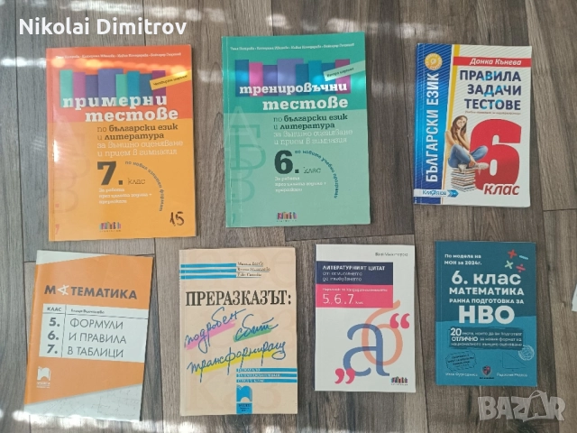 помагала за 5,6 и 7 клас по БЕЛ и Мат