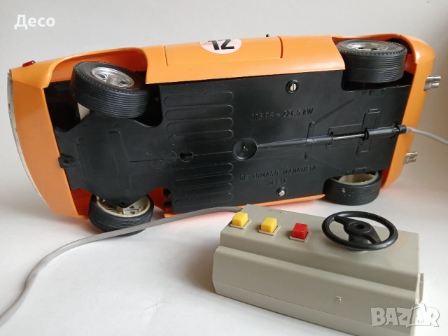 PIKO, стара пластмасова играчка кола De Tomaso Mangusta 1/12, снимка 8 - Колекции - 53354871