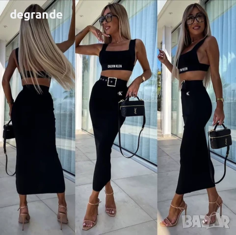 Calvin Klein Дамски сет от 2 части.Налично в Бяло Черно Розово Зелено/, снимка 2 - Комплекти - 50772254