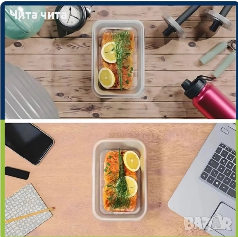 Комплект от 12 кутии за храна за обяд – пластмасови контейнери с капаци, снимка 7 - Кутии за храна - 52860403