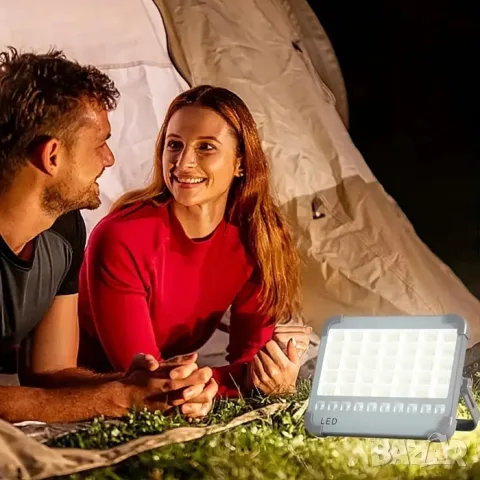 Соларен LED прожектор 50W с цветни режими и SOS, снимка 2 - Аксесоари и консумативи - 55865253