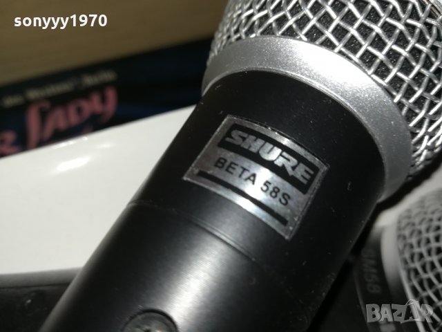 SHURE BETA 58S PROFI MICROPHONE-GERMANY 0701221915, снимка 12 - Микрофони - 35361535