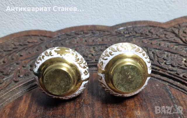 Винтидж месингови солнички, снимка 4 - Аксесоари за кухня - 53307790