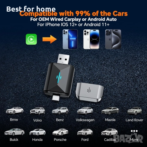 Безжичен адаптер CarPlay, снимка 7 - Други - 52334198