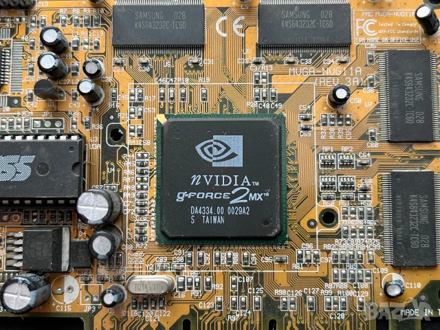 Ретро видеокарта NVIDIA GeForce 2 MX 32MB (AGP) – TV-Out / VGA, снимка 2 - Видеокарти - 56258853