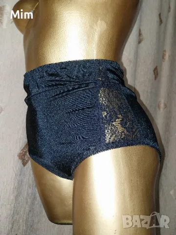 missus XL Черна сатенирана бикина с висока талия , снимка 3 - Бельо - 49295318