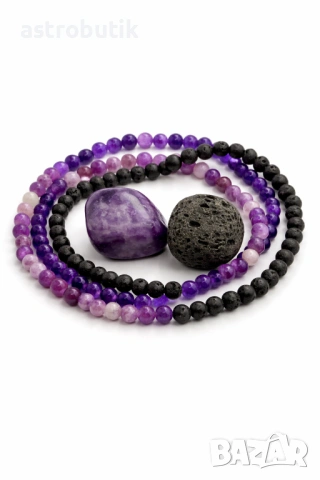 Комплект 3 енергийни гривни /от естествени камъни/