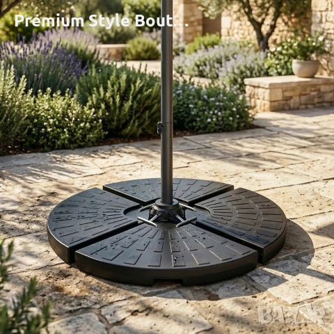 Основа за конзолен градински чадър, 4 броя тежести, устойчива на UV лъчи, снимка 3 - Други - 53891664