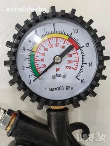 ШОК ЦЕНА!!! ПИСТОЛЕТ ЗА ПОМПАНЕ С ВЪЗДУХ С ГОЛЯМ МАНОМЕТЪР., снимка 4 - Други инструменти - 9906049