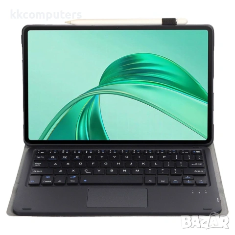 AH25-A Кожен Калъф с Bluetooth Клавиатура с Тъчпад за Honor Pad X9 / Pad X8a - Отделяема, Стойка, Хо, снимка 5 - Калъфи, кейсове - 53071942