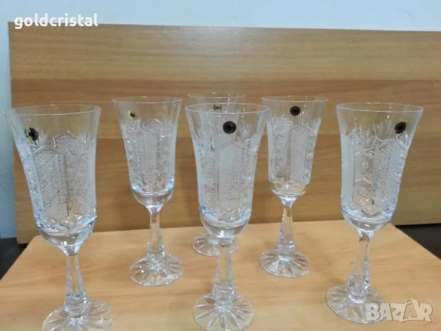 кристални чаши за безалкохолно Зорница лукс , снимка 15 - Антикварни и старинни предмети - 49611959