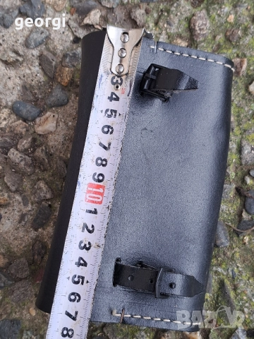 ретро чантичка за велосипед от естествена кожа 29/5, снимка 6 - Части за велосипеди - 52580812