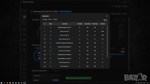 250Gb SSD, Samsung 860 EVO, снимка 6 - Твърди дискове - 54228046