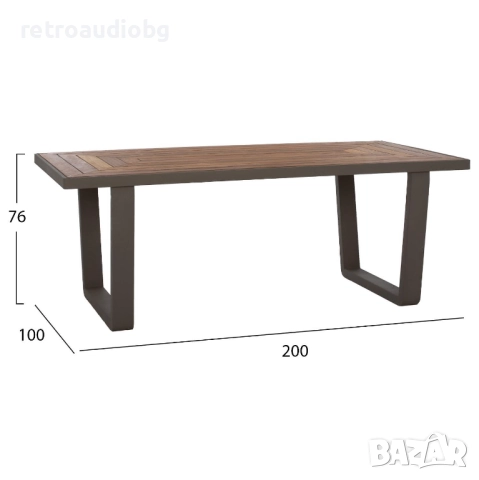  Градински трапезен комплект ГЕНОА маса 200x100 с 6 фотьойла, снимка 3 - Градински мебели, декорация  - 52824338