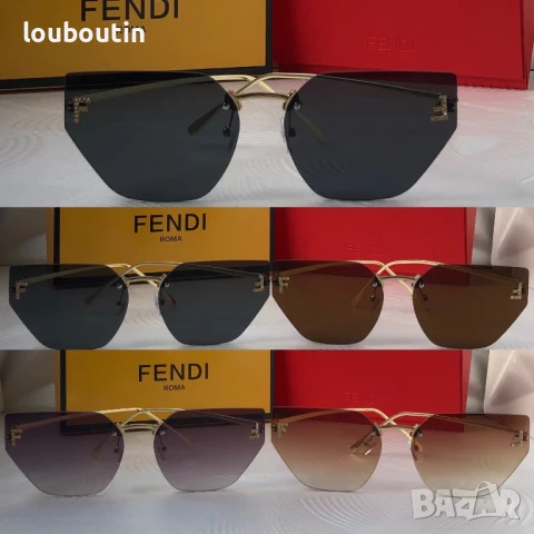 Fendi Дамски слънчеви очила осмоъгълни котка черни кафяви сини