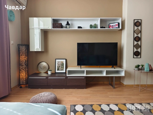 Холна ТВ секция бяло и венге