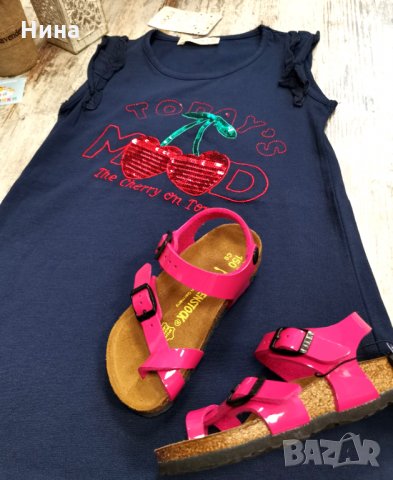 Рокля с череши 🍒, снимка 2 - Детски рокли и поли - 32097066