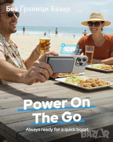 Нов Магнитен Power Bank 5000mAh за iPhone 17/16/15/14 серии, тънък модел, снимка 7 - Външни батерии - 52249262