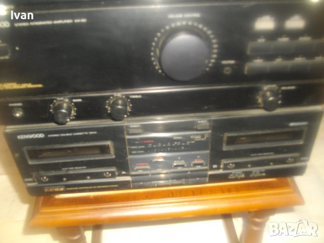 KENWOOD КОМПОНЕНТНА СИСТЕМА CD ПЛЕЙЪР УСИЛВАТЕЛ ДВОЕН КАСЕТЕН ДЕК РЕСИЙВЪР ТУНЕР С КАБЕЛИТЕ КАТО НОВ, снимка 5 - Аудиосистеми - 54315325