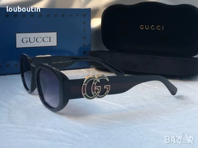 GUCCI с лого 1:1 дамски слънчеви очила елипса 2 цвята овални кръглин, снимка 13 - Слънчеви и диоптрични очила - 47774985