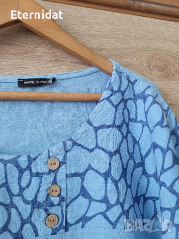 Асиметрична блуза лен , снимка 3 - Блузи с дълъг ръкав и пуловери - 51498455