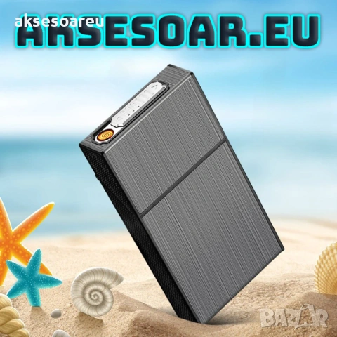 Табакера кутия за 20 цигари с водоустойчива и влагоустойчива електронна запалка с волфрамова тел, снимка 8 - Табакери - 53123197