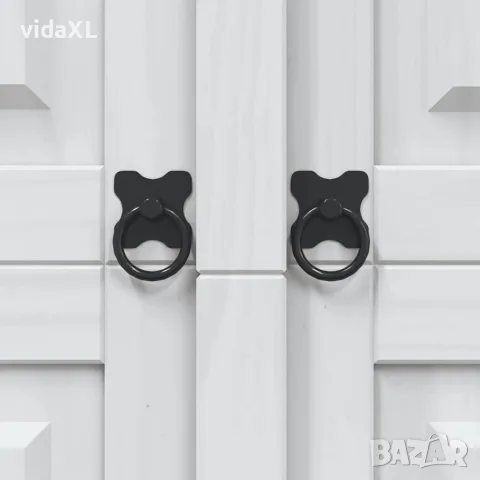 vidaXL Гардероб, мексикански бор, стил Корона, 3 врати, бял, снимка 6 - Гардероби - 56146543