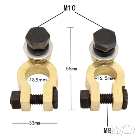 Клеми за акумулатор, снимка 2 - Аксесоари и консумативи - 51674159