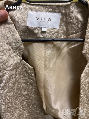 Дамско златисто сако, снимка 5 - Сака - 52379408