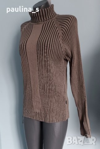 Марков спортен пуловер с поло яка / голям размер , снимка 5 - Пуловери - 44256000