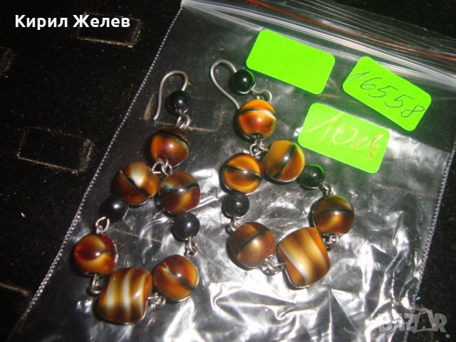 ВИНТИДЖ ОБЕЦИ от СКЪПОЦЕНЕН ЯСПИС 16558, снимка 2 - Обеци - 30719719