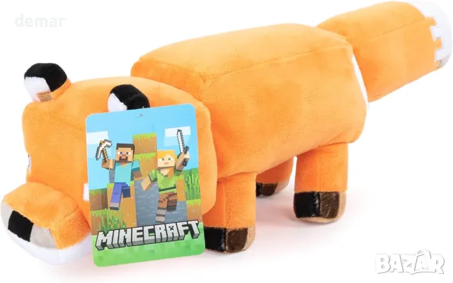 Плюшена възглавница Jay Franco Minecraft Fox - 50 см мека плюшена играчка, снимка 6 - Възглавници - 50255791