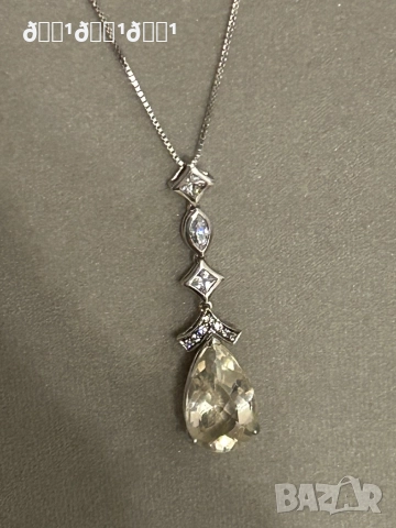 Изключително изискано сребърно колие с Топази , снимка 3 - Колиета, медальони, синджири - 52840742