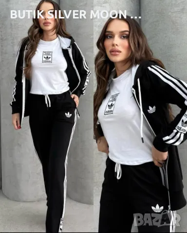 Дамски Памучни Екипи - лого Бродирано - 3 Части 💫 Adidas , снимка 3 - Спортни екипи - 49223711