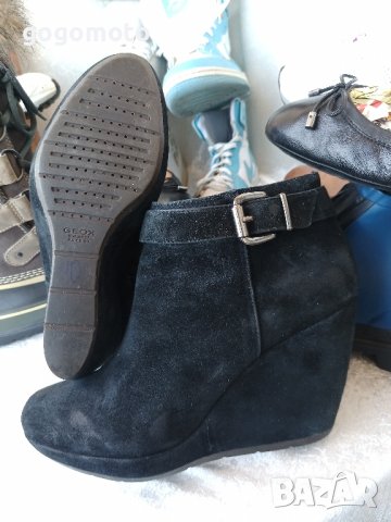 дамски боти N- 39 - 40 original basic GEOX® RESPIRA,100% естествена кожа - велур,GOGOMOTO.BAZAR.BG®, снимка 3 - Дамски боти - 44242936